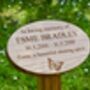 Engraved Oak Oval Shaped Memorial Plaque, thumbnail 3 of 3