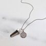 The En Pointe Duo Smokey Quartz Necklace, Silver, thumbnail 2 of 8