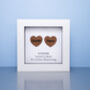 Personalised 3rd Leather Anniversary Frame Gift Engraved Names, thumbnail 1 of 4