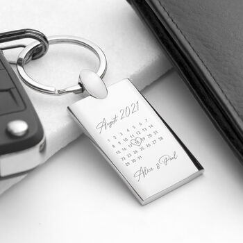 Personalised Special Date Keyring, 5 of 5
