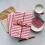 Pink Wide Stripe Paper Fibre Wrapping Paper Sheet, thumbnail 7 of 12