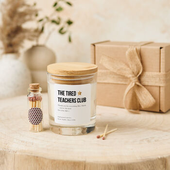 The Tired Teachers Club Teachers Candle Gift, 2 of 4