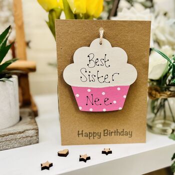 Personalised Granddaughter Sister Niece Cake Card, 2 of 3