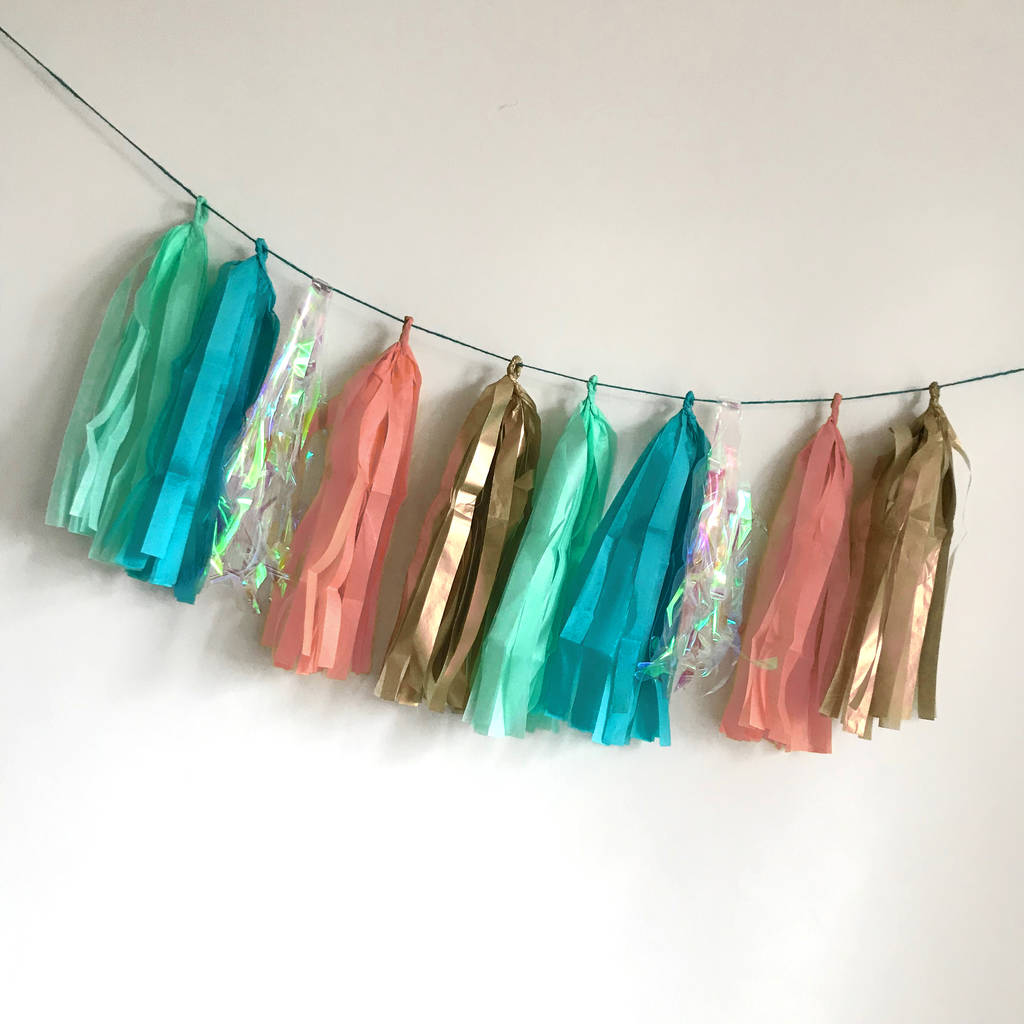 Mermaid Tassel Garland By Tigerlily Paper Goods