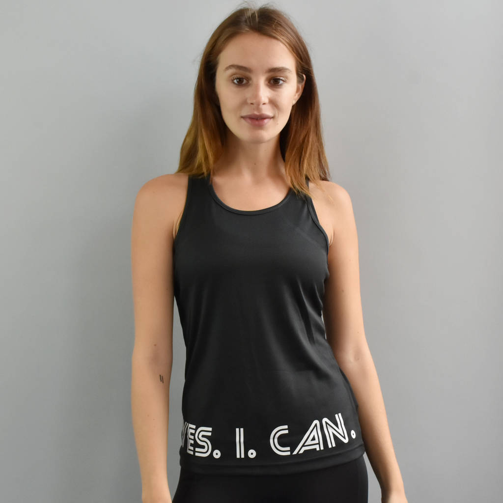 'Yes. I. Can.' Women's Exercise Vest By Ellie Ellie