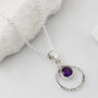 Infinity Bliss Amethyst Silver Pendant Necklace, thumbnail 1 of 9