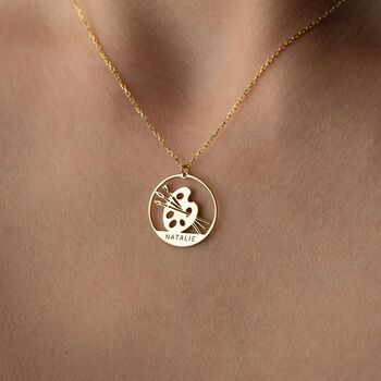 Personalised Artist Palette Necklace, 3 of 10