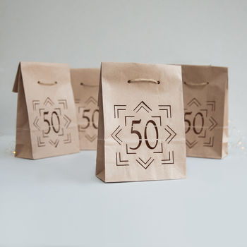 Three Paper Lantern Bags 50th Birthday Party Farolitos, 7 of 8