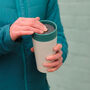 Circular Leakproof And Lockable Reusable Cup 12oz Green, thumbnail 1 of 7