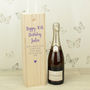 Personalised Any Text Wooden Bottle Box, thumbnail 2 of 4