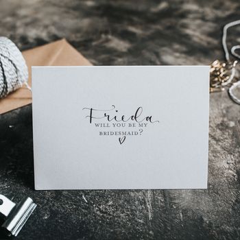 Will You Be My Bridesmaid Personalised Card, 7 of 10