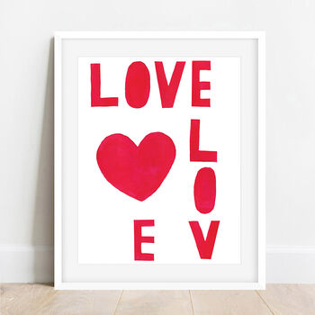 'Double Love' Love Typography Art Print, 2 of 2