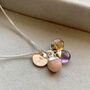 Silver Family Multiple Birthstone Necklace, thumbnail 3 of 11
