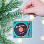 Personalised Retro Music Christmas Tree Decoration, thumbnail 1 of 2