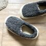 Two Tone Wool Fleece Slippers, thumbnail 2 of 4