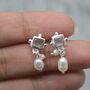 Labradorite Pearl Earrings: June Birthstone, thumbnail 4 of 7
