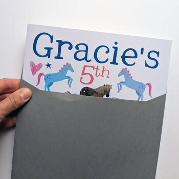 Personalised Pony Mad Big Birthday Card, 11 of 12