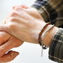 Men's Personalised Stainless Steel Double Layer Beaded Bracelet, thumbnail 2 of 6