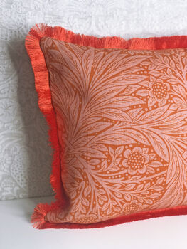 Orange William Morris Marigold 13' x 18' Cushion Cover, 3 of 8