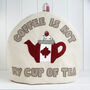Personalised Canadian Flag Tea Pot Cosy Gift, thumbnail 2 of 9
