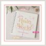 Pink Personalised 'Hello World' Bump To Birth Journal, thumbnail 3 of 6