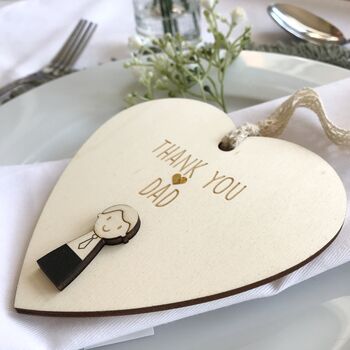 Personalised Father Of The Bride Or Groom Heart, 3 of 4