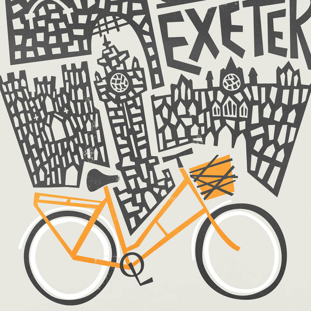 Exeter City Print By Fox & Velvet