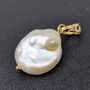 18k Gold Vermeil Plated Organic Pearl Necklace, thumbnail 2 of 4