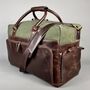 Leather And Canvas Mix Weekend Holdall, thumbnail 3 of 9