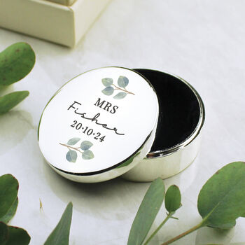 Personalised Ring Box With Botanical Design, 4 of 7