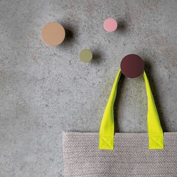 Wall Hanging Hooks Pin Style In A Set Of Four Colours, 6 of 9