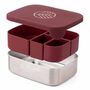 Stainless Steel Lunchbox With Organisers Burgundy, thumbnail 2 of 9