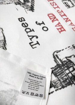 Keira Rathbone 'Types Of Hand Santiser' Tea Towel, 5 of 7