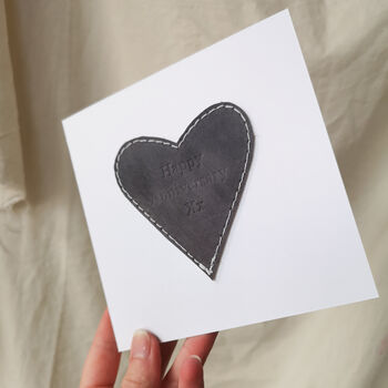 Personalised Leather Heart Card, 5 of 10