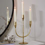 Luxury Gold Wave Candle Holder Centrepiece, thumbnail 1 of 5