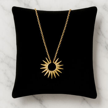 Women's Sunshine Pendant Necklace In 18k Gold, Christmas Jewellery Gift For Her, 2 of 5