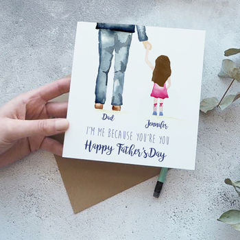 Personalised Daughter Girl Father's Day Card, 4 of 6