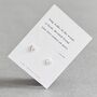 Sterling Silver Heart Paw Stud Earrings With Original Haiku Poem, thumbnail 7 of 8