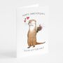 'To My Otter Half' Otter Anniversary Card, thumbnail 3 of 5