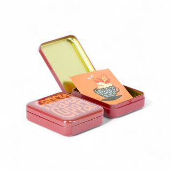 Tea Bag Travel Tin Pocket Tea Lover Gift Storage Box, 6 of 12