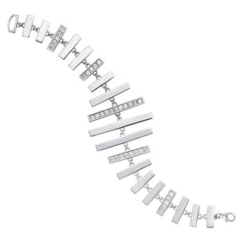 925 Sterling Silver Designer Key Bracelet, 2 of 6