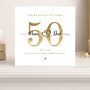 50th Anniversary Card, Golden Wedding Anniversary Mum Dad, thumbnail 1 of 2