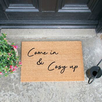 Come In And Cosy Up Print Doormat, 2 of 6