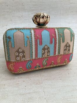 Multicoloured Handcrafted Clutch, 4 of 6