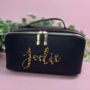 Personalised Leopard Print Open Flat Washbag, thumbnail 2 of 9