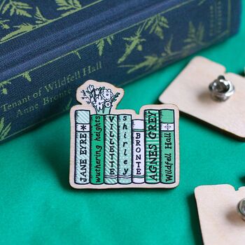 Bronte Sisters Books Wooden Pin, 3 of 3