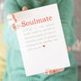 Soulmate Definition Anniversary Valentine's Card, thumbnail 4 of 7