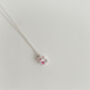 Real Ruby And Recycled Silver Birthstone Necklace, thumbnail 5 of 7
