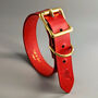 Luxury Leather Dog Collar And Matching Lead Set Red, thumbnail 4 of 12