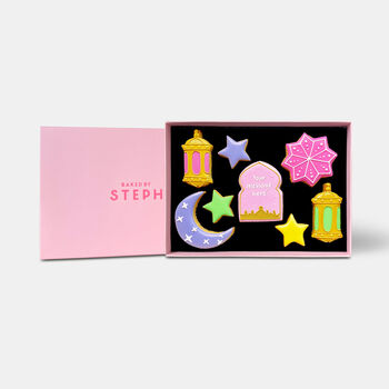 Personalised Ramadan Mubarak Iced Biscuits Letterbox Gift, 3 of 9